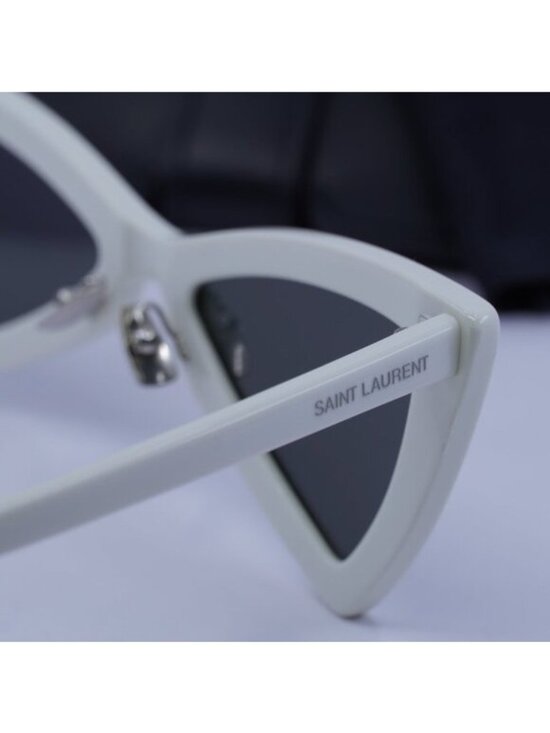 Saint Laurent SL207 JERRY 007 Cat Eye Sunglasses - White/Grey main image 4